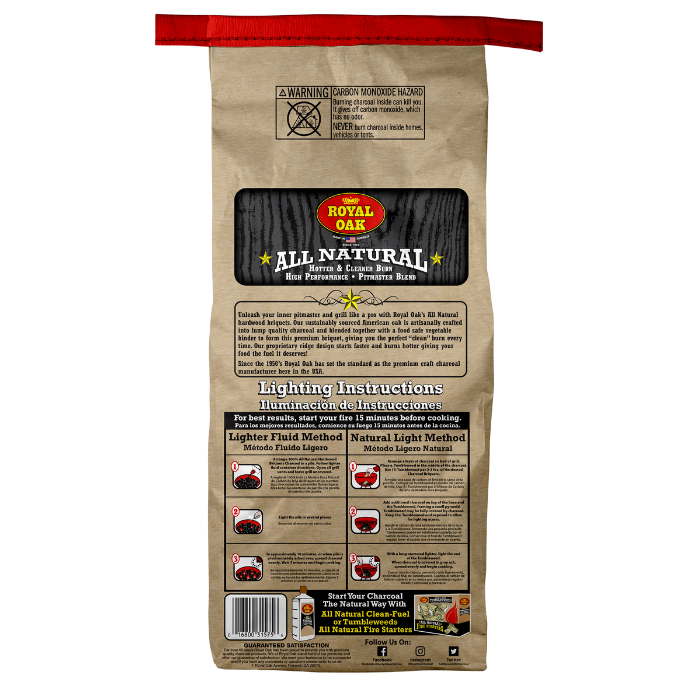 Royal Oak® 100 All Natural Hardwood Charcoal Briquets Royal Oak