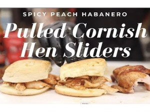 Richard Fergola’s Spicy Peach Habanero Pulled Cornish Hen Sliders